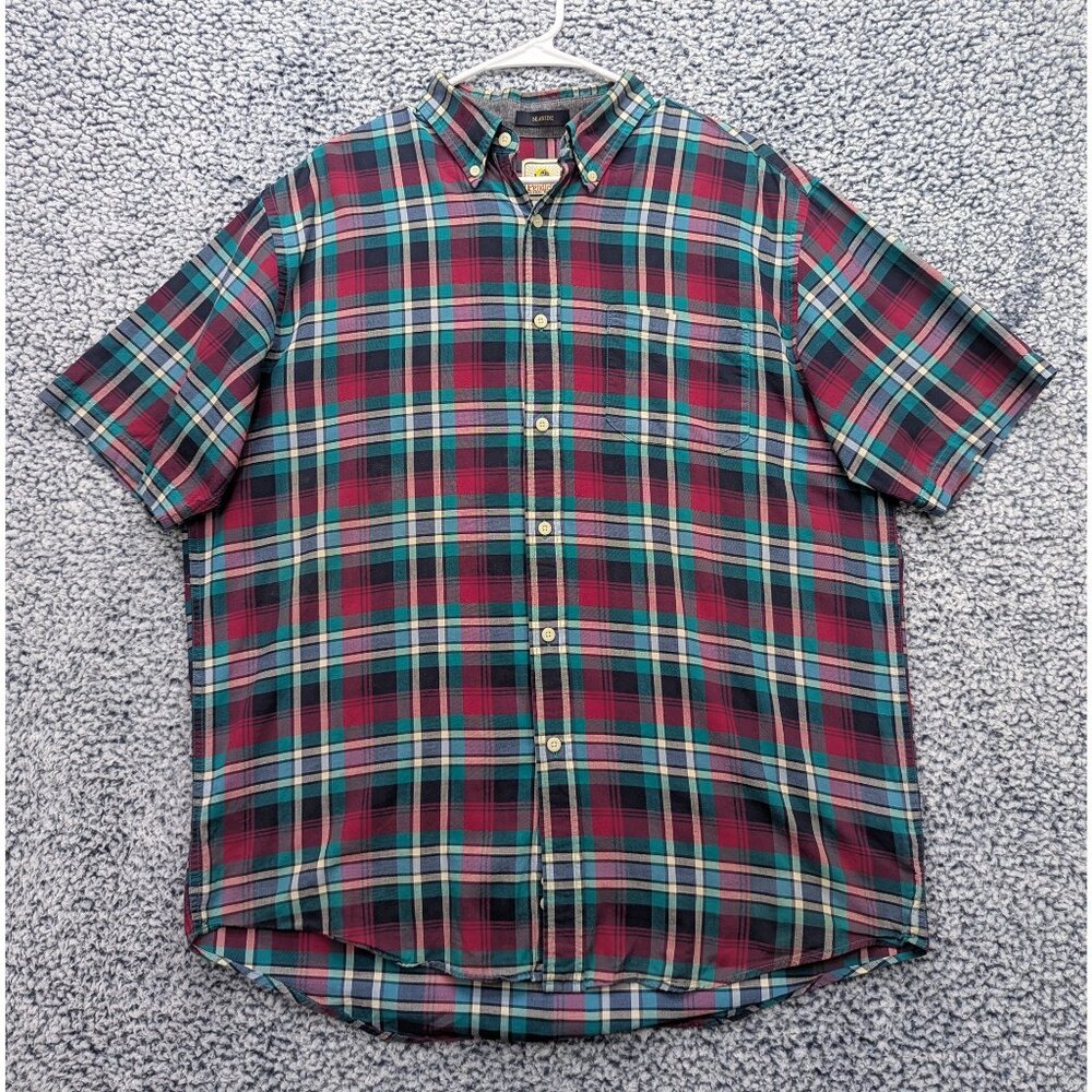 Surf Pendleton Seaside Shirt Mens LG Button Down Lightweight Surfer Cali Plaid